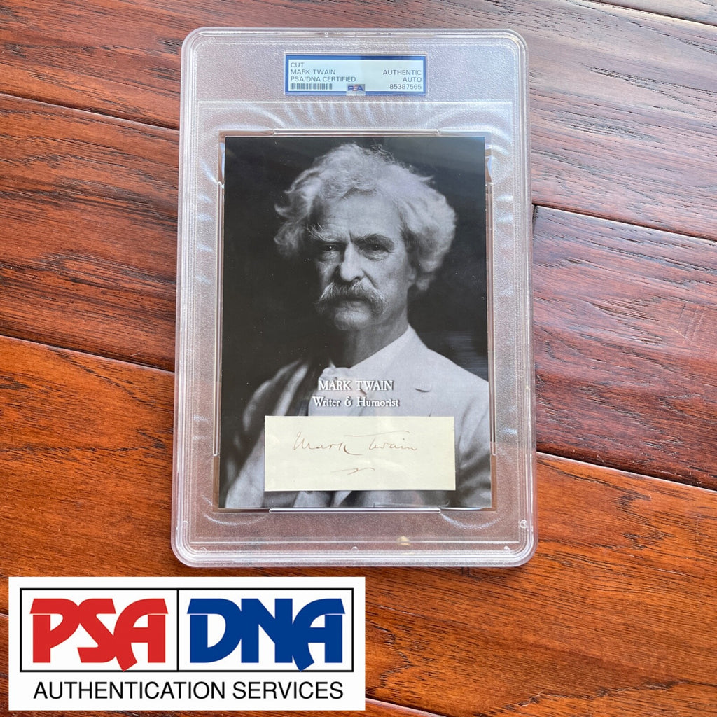 SAMUEL L. CLEMENS * PSA/DNA *  Autograph MARK TWAIN Custom Card SIGNED