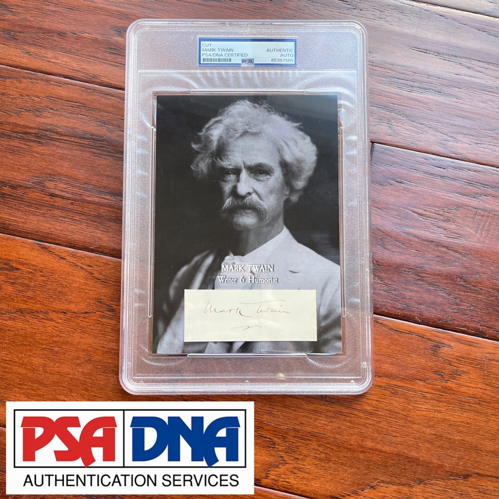 SAMUEL L. CLEMENS * PSA/DNA *  Autograph MARK TWAIN Custom Card SIGNED