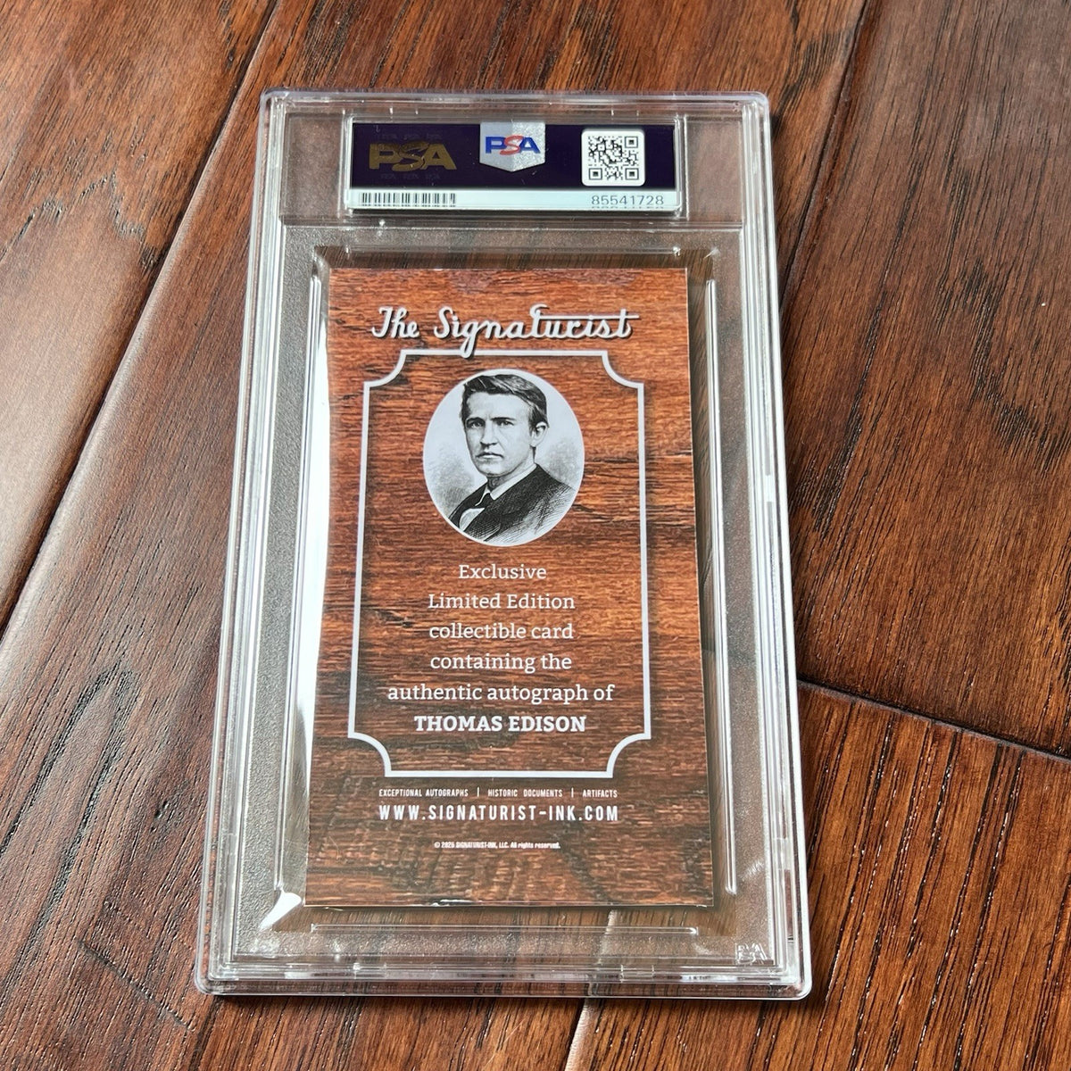 THOMAS EDISON * PSA/DNA * Autograph Cut Signature CUSTOM CARD Signed