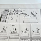 CHARLES M SCHULZ * PSA * Autograph SNOOPY "Good Writing" Peanuts XL Strip Signed