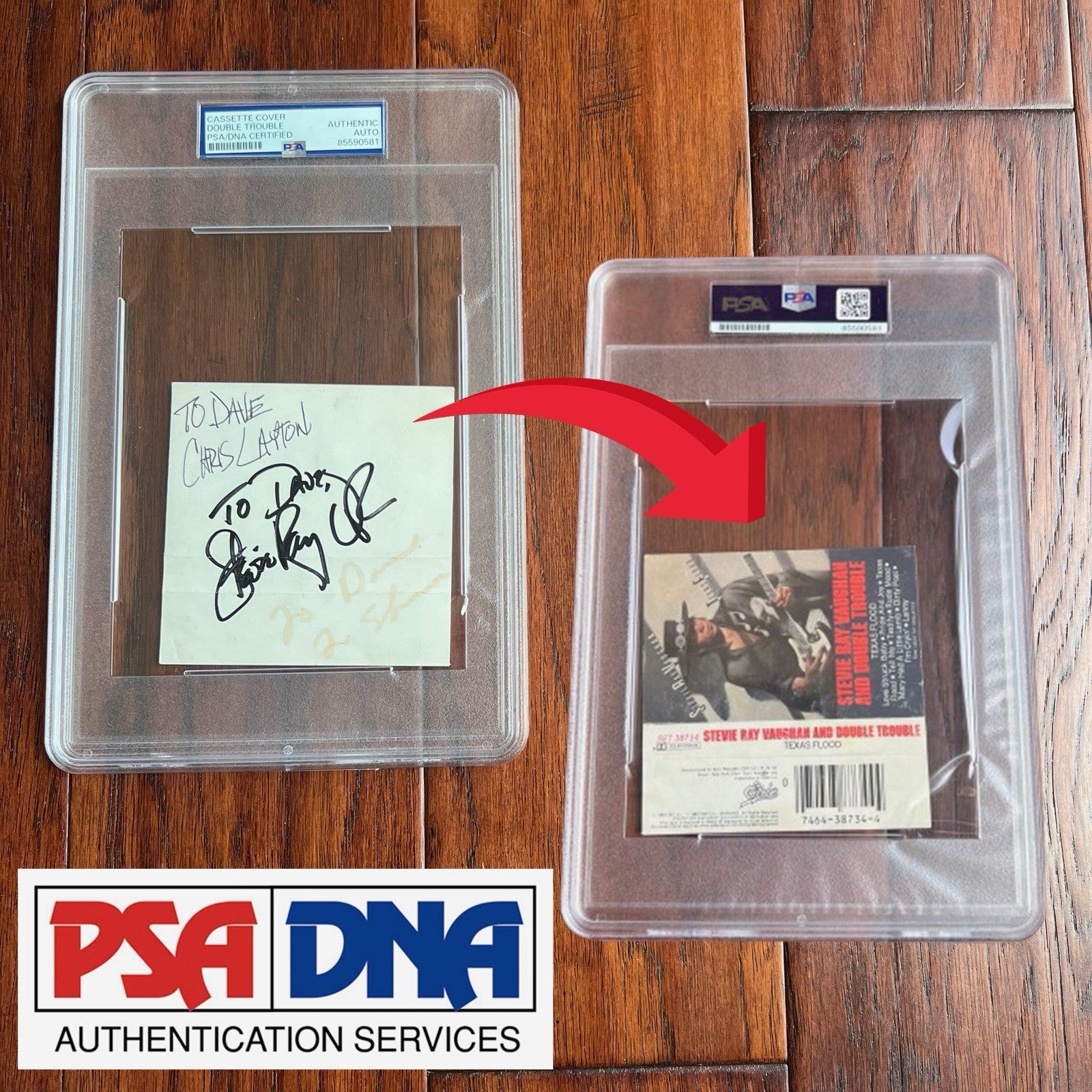 STEVIE RAY VAUGHAN * PSA * Double Trouble BAND Signed CASSETTE Cover Autograph