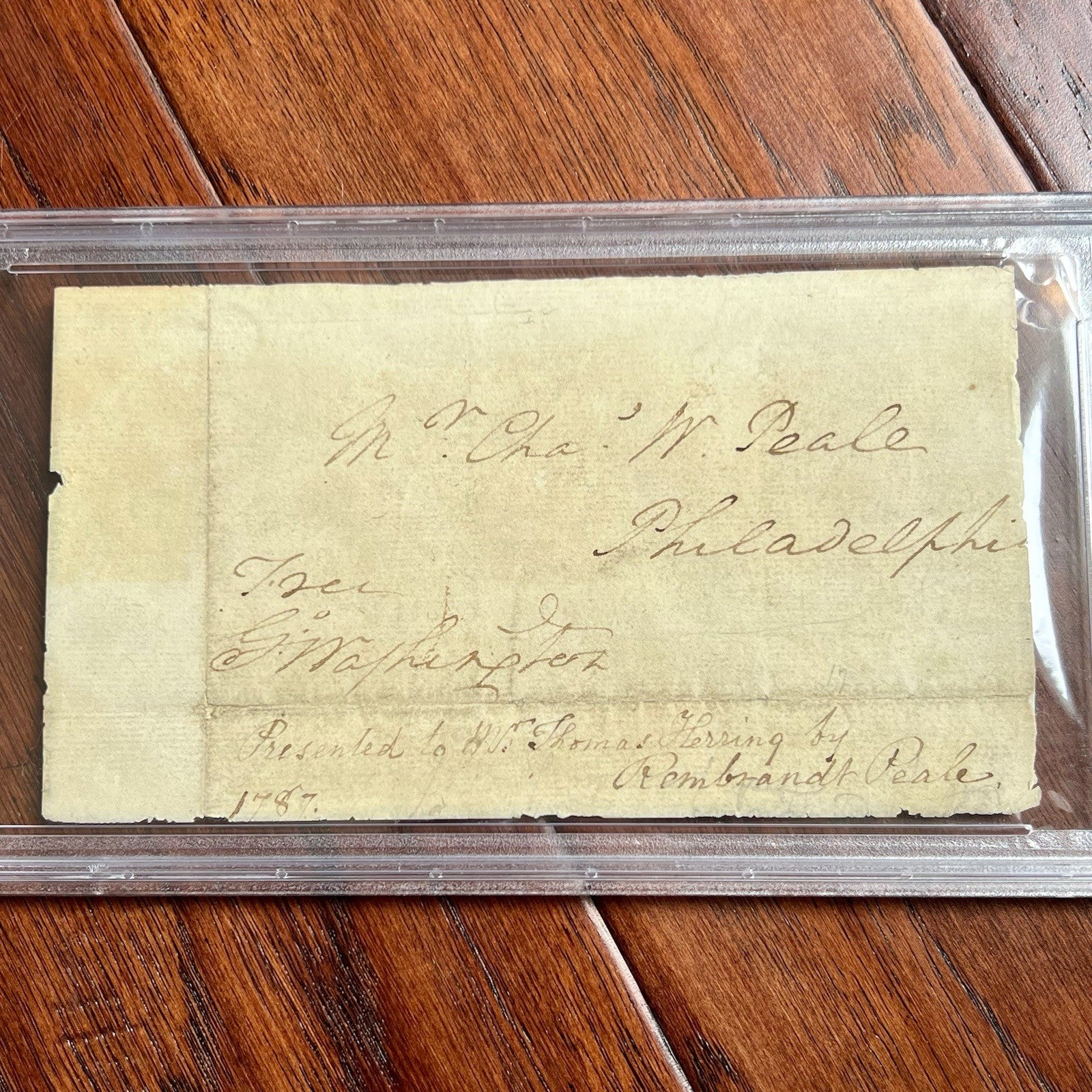 GEORGE WASHINGTON * PSA * Autograph FREE FRANK Signed Plus Rembrandt Peale Sig