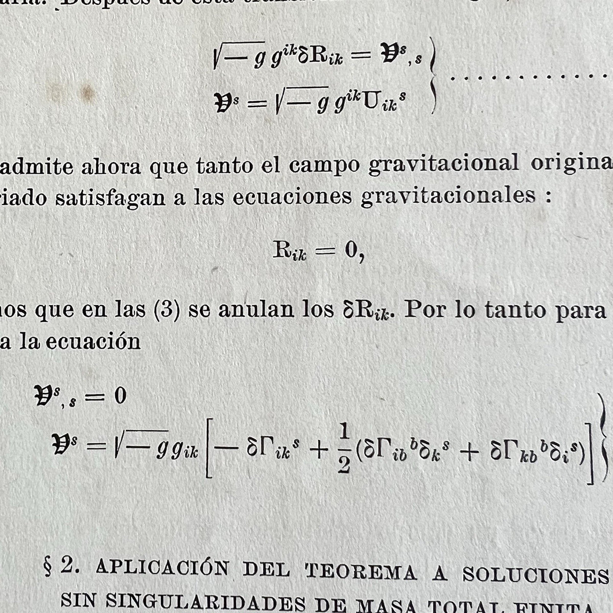 ALBERT EINSTEIN * PSA * Autograph THEORETICAL PHYSICS Signed * Rik = 0 Equation