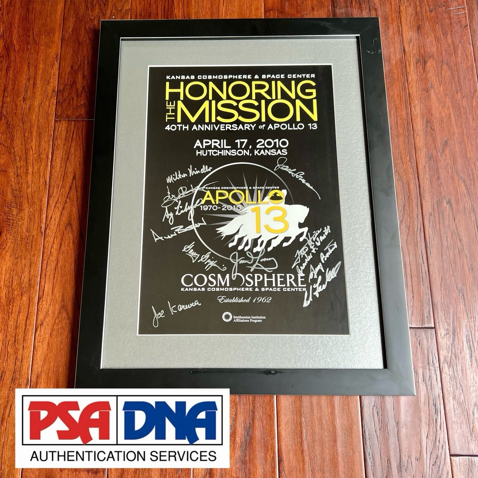 APOLLO 13 * PSA * James Lovell Autograph Signed Alan Bean Poster Kranz Haise