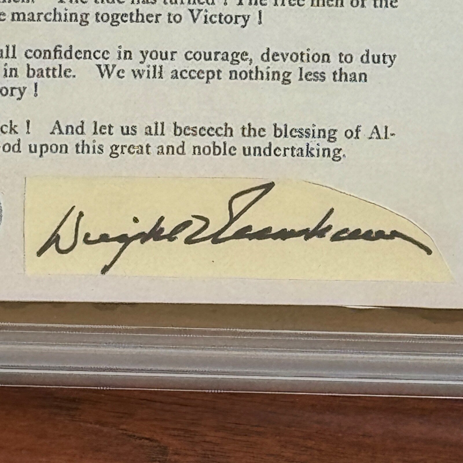 DWIGHT D. EISENHOWER * PSA * Autograph Custom Card D Day Orders Signed * WWII