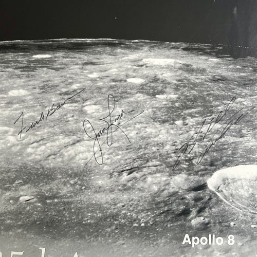 APOLLO 8 CREW SIGNED * WILLIAM BILL ANDERS LOVELL * Autograph Earthrise Poster