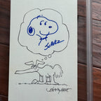 CHARLES M SCHULZ * PSA * Autograph SNOOPY Hand-Drawn MASHUP Signed + "B.C." Hart