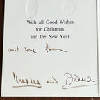 PRINCESS DIANA & KING CHARLES III * PSA * Autograph Family Xmas Card Signed 1986