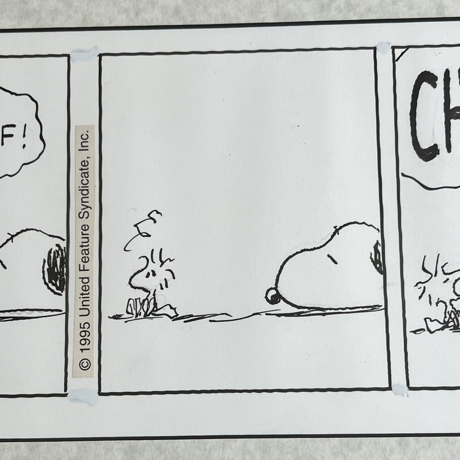 CHARLES SCHULZ * PSA * Original Snoopy Artwork Strip Signed * Autograph Drawing