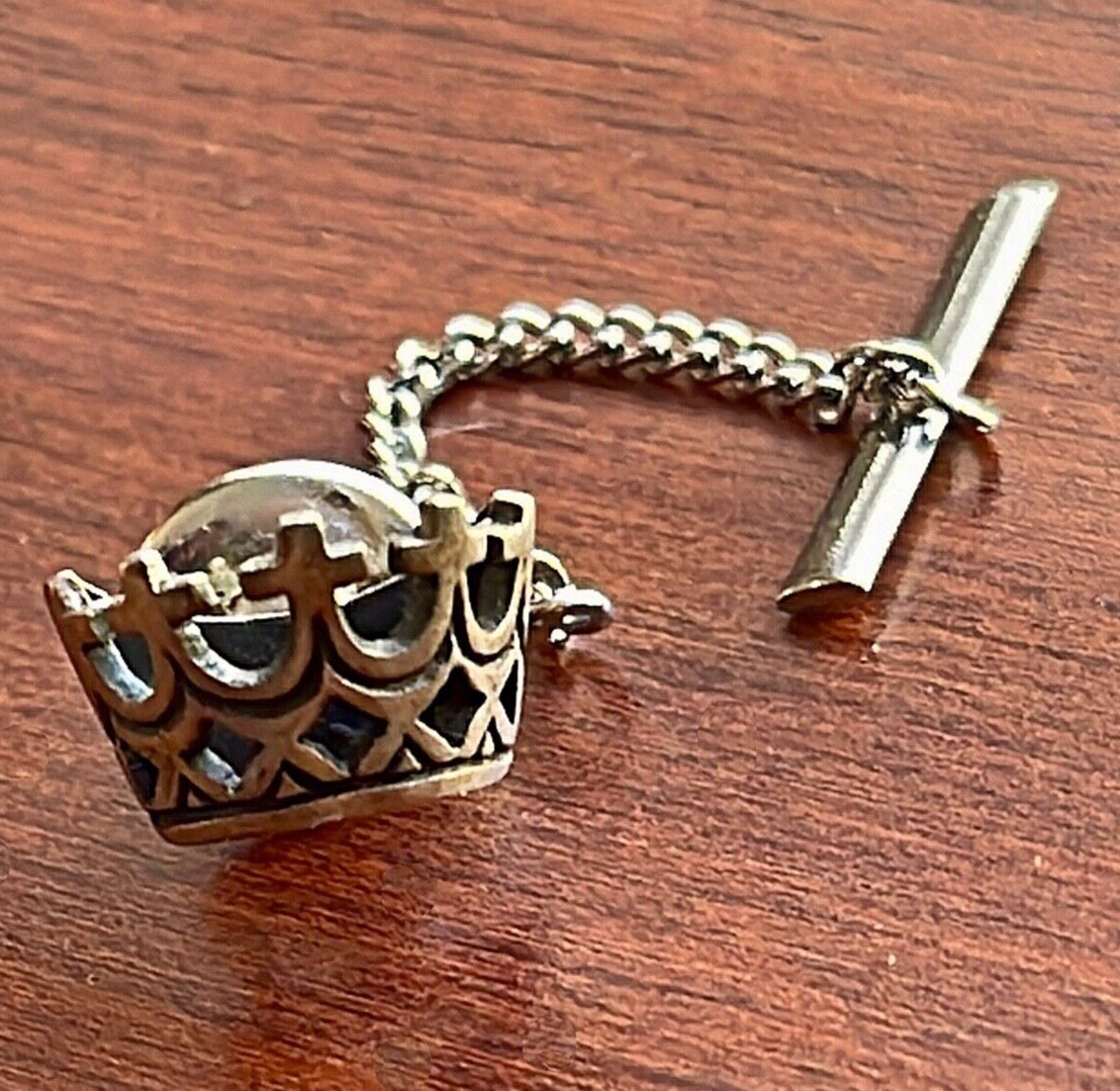 APOLLO 12 * LUNAR SURFACE-FLOWN Crown Tie Tack * ALAN BEAN * MOON