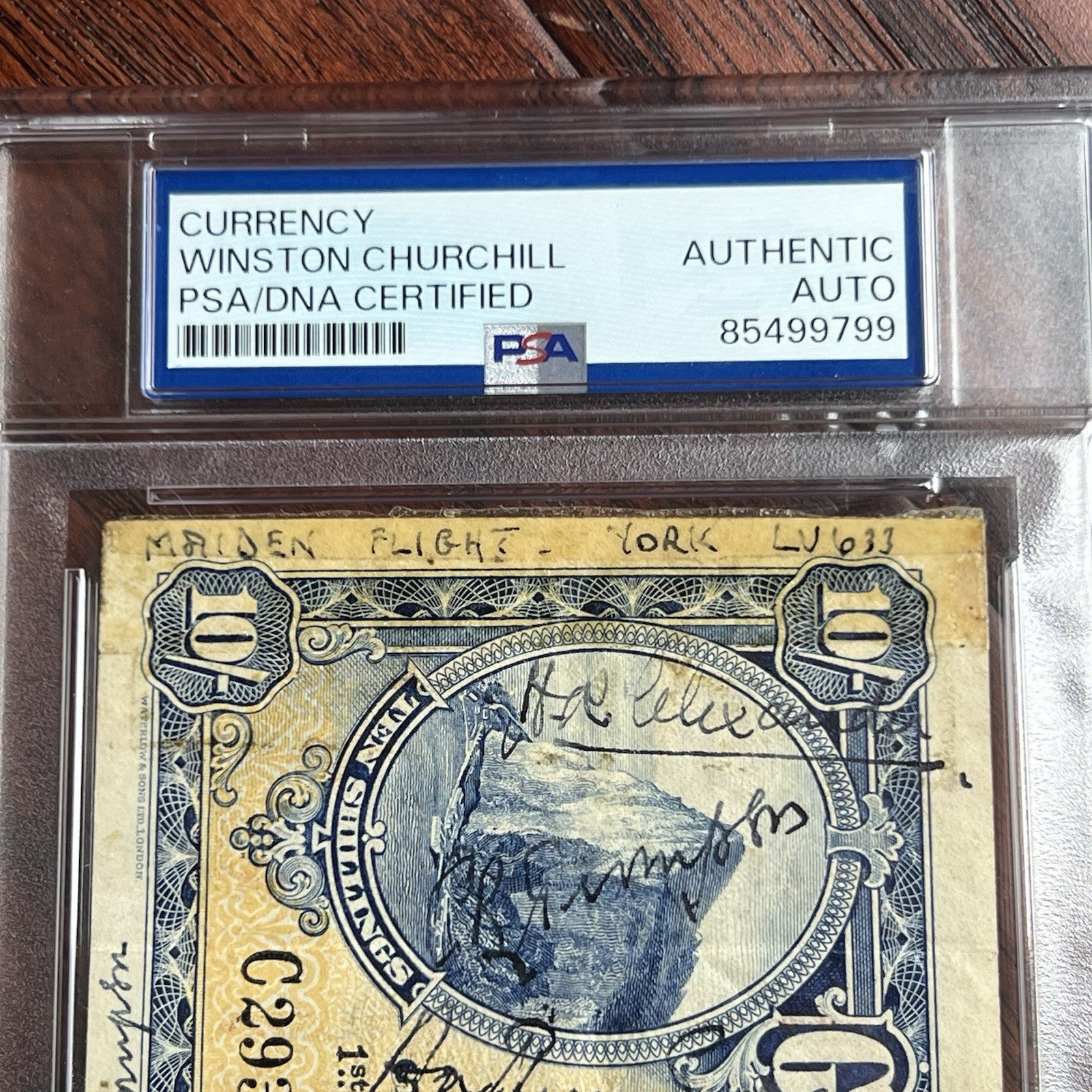 WINSTON S. CHURCHILL * Anthony Eden & Others 1943 SIGNED CURRENCY Autograph PSA