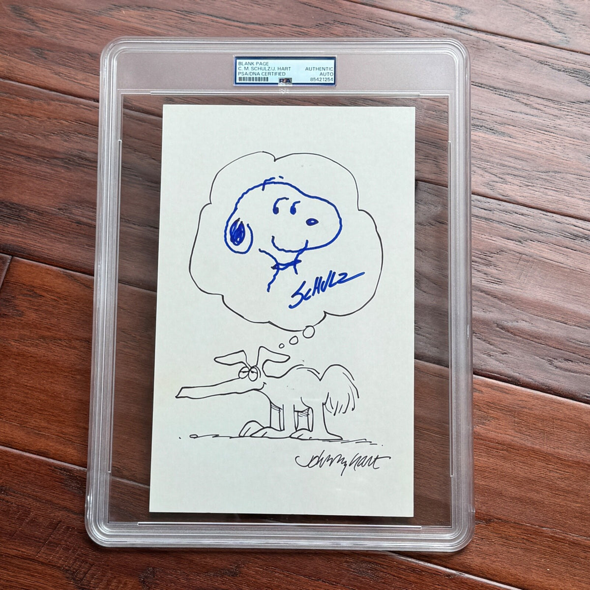 CHARLES M SCHULZ * PSA * Autograph SNOOPY Hand-Drawn MASHUP Signed + "B.C." Hart