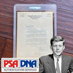 JOHN F. KENNEDY * PSA * Congress AUTOGRAPH "Republican Sweep" Letter SIGNED