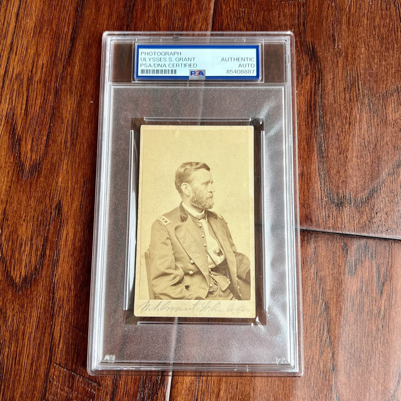 ULYSSES S. GRANT * PSA * Scarce AUTOGRAPH CDV Photo SIGNED Lieutenant General