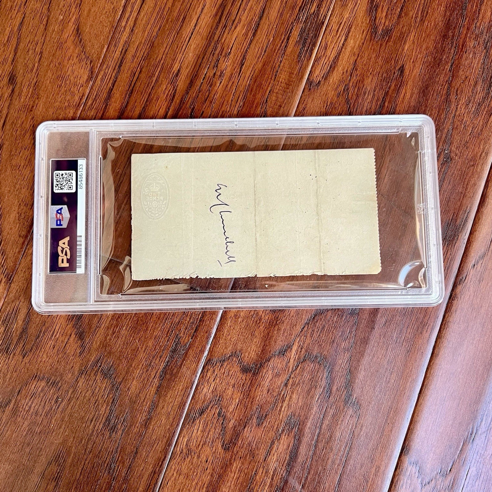 WINSTON S. CHURCHILL * PSA * Autograph BANK CHECK Endorsement Signed * UK PM