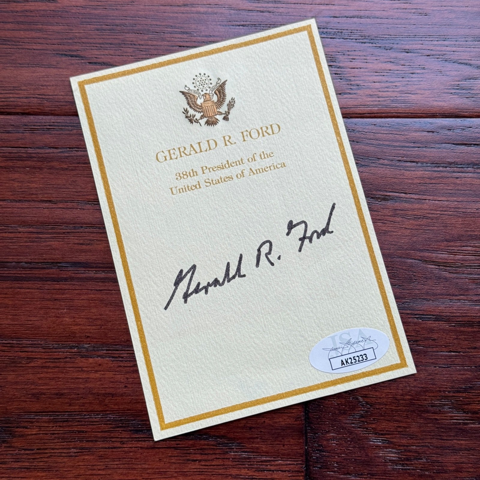 GERALD R. FORD * JSA * Autograph BOOKPLATE Signature SIGNED * 38th POTUS
