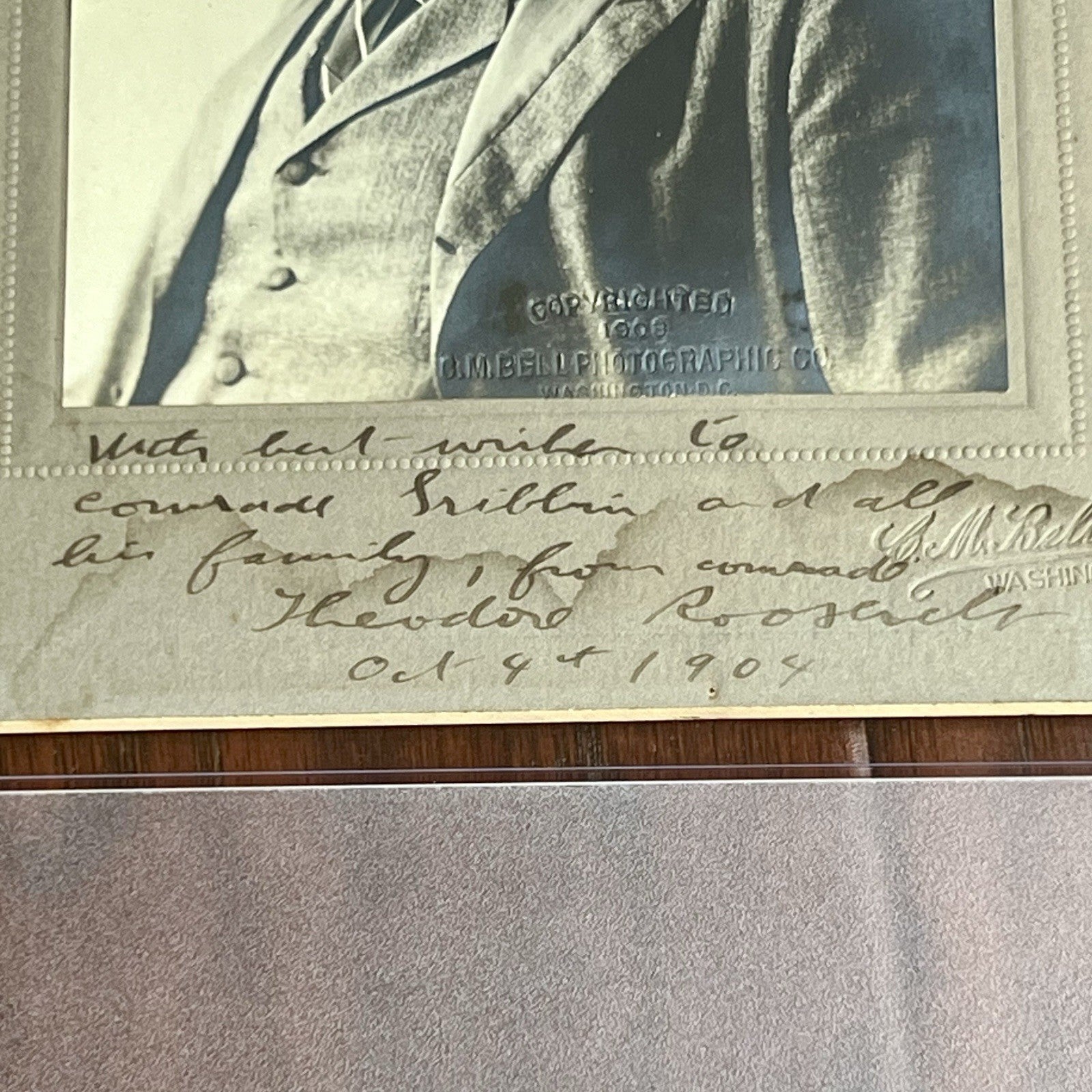 THEODORE ROOSEVELT * PSA * Photo Signed As President To ROUGH RIDER Autograph