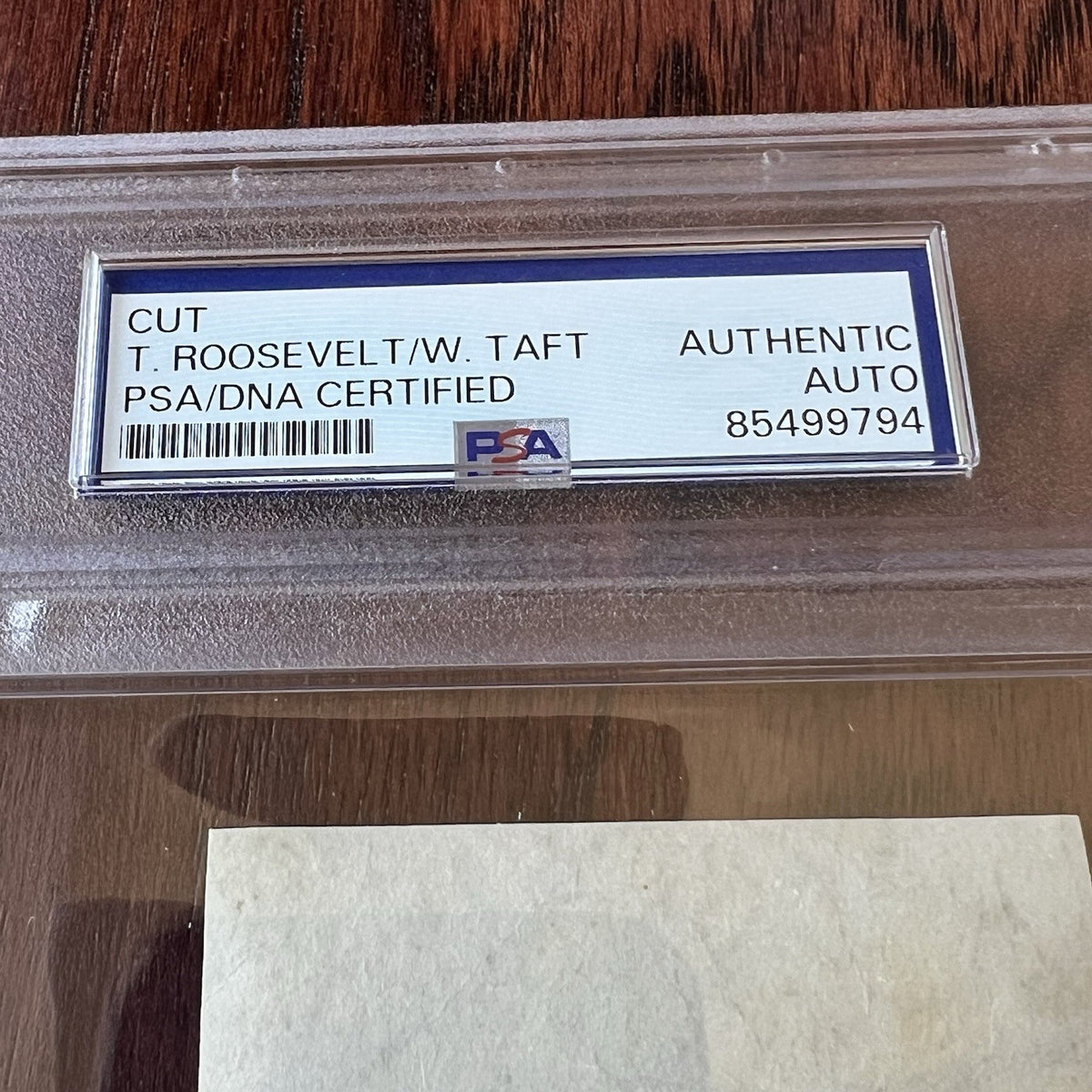 THEODORE ROOSEVELT & WILLIAM H. TAFT * PSA * Autograph Duo Cut Signed President