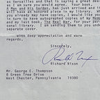 RICHARD NIXON * PSA/DNA Autograph Letter on RESIGNATION & MEMOIRS Signed * 1981