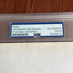 WERNHER VON BRAUN * PSA * Autograph SATURN ROCKET Schematic Signed * Sect'y Def