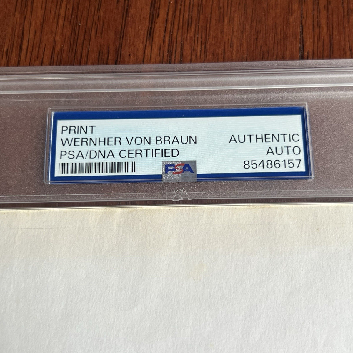 WERNHER VON BRAUN * PSA * Autograph SATURN ROCKET Schematic Signed * Sect'y Def