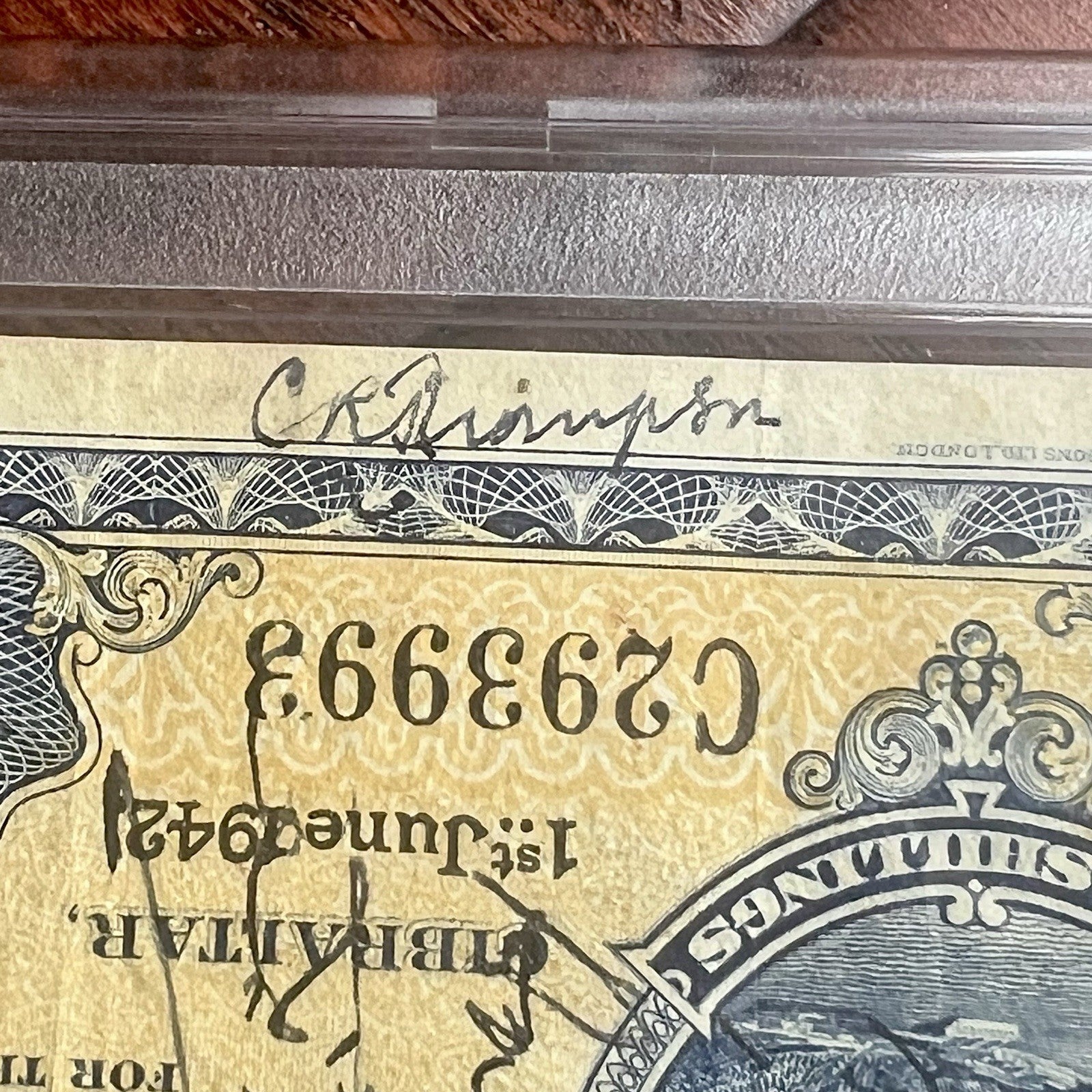 WINSTON S. CHURCHILL * Anthony Eden & Others 1943 SIGNED CURRENCY Autograph PSA