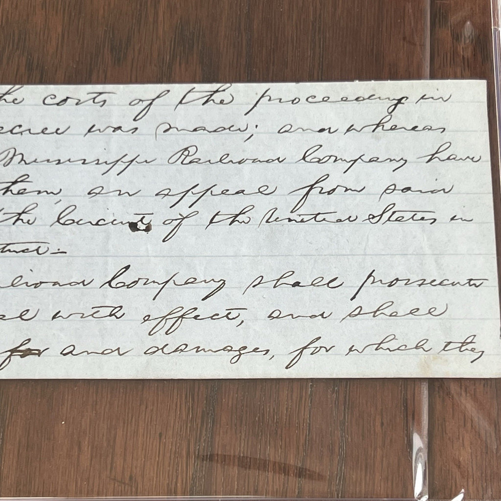 ABRAHAM LINCOLN * PSA * Handwritten LEGAL CASE Cut from an Autograph Doc Signed