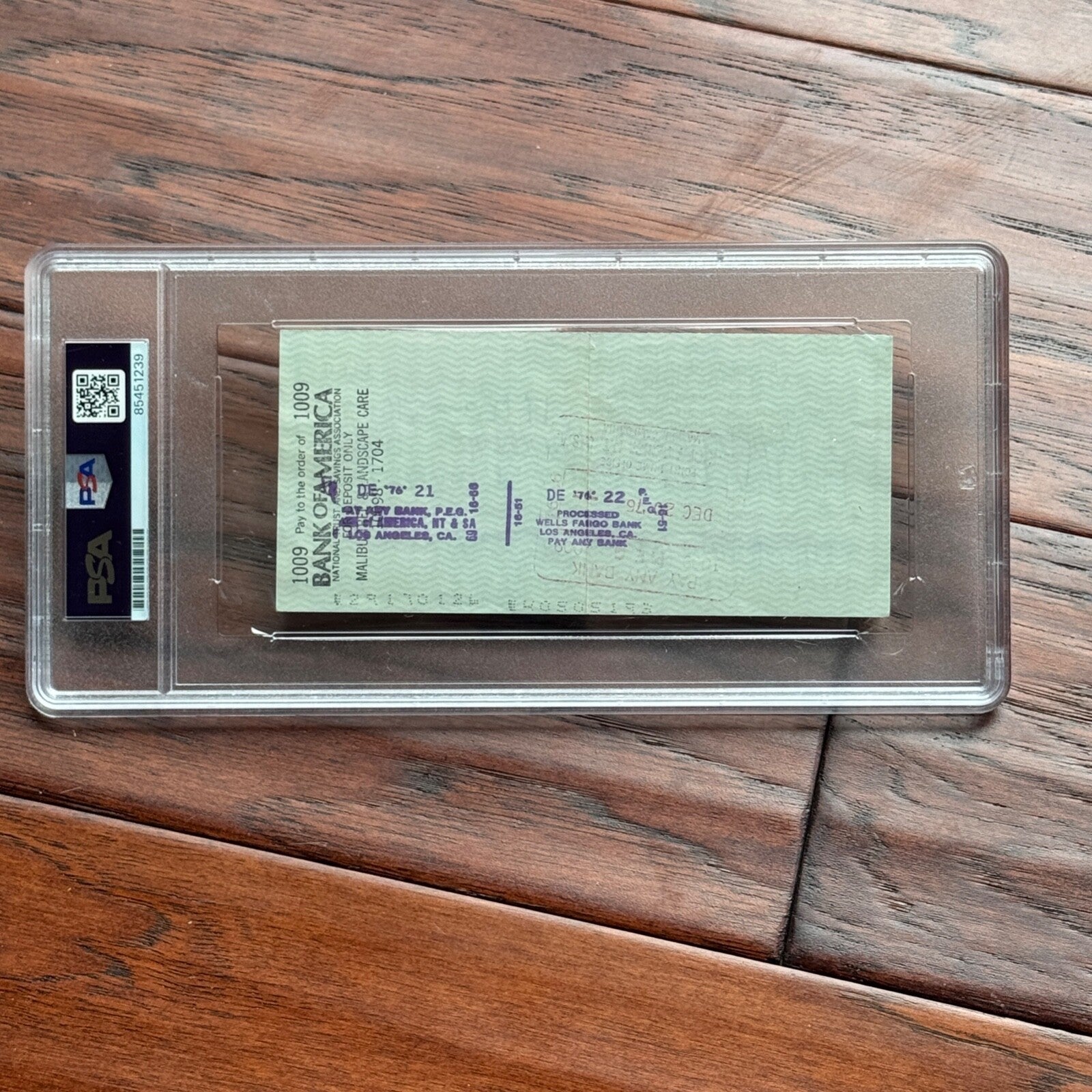 STEVE McQUEEN * PSA * GEM MINT 10 * Scarce AUTOGRAPH Personal Check SIGNED