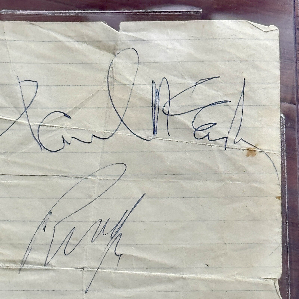 PAUL MCCARTNEY & RINGO STARR * Beckett Bas * PROOF Signed Cut Autograph Beatles