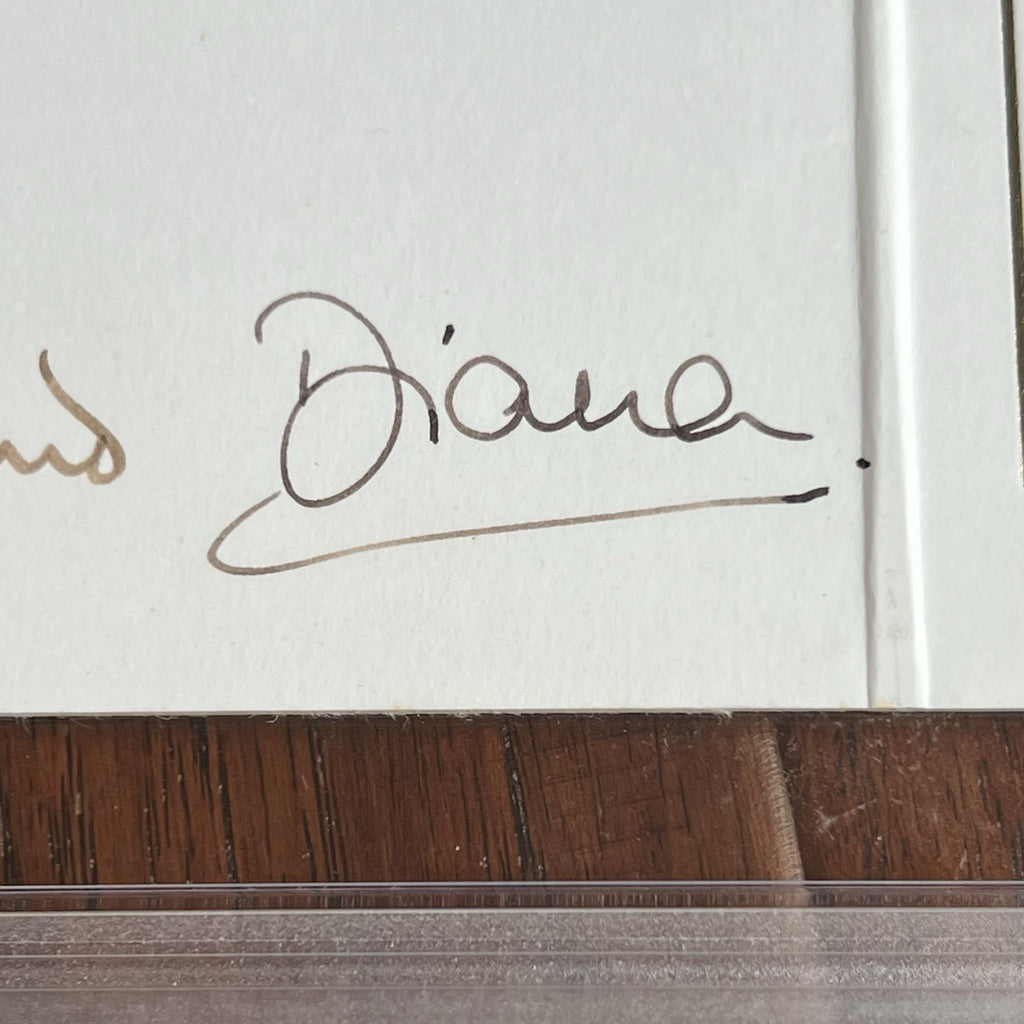 PRINCESS DIANA & KING CHARLES III * PSA * Autograph Family Xmas Card Signed 1986