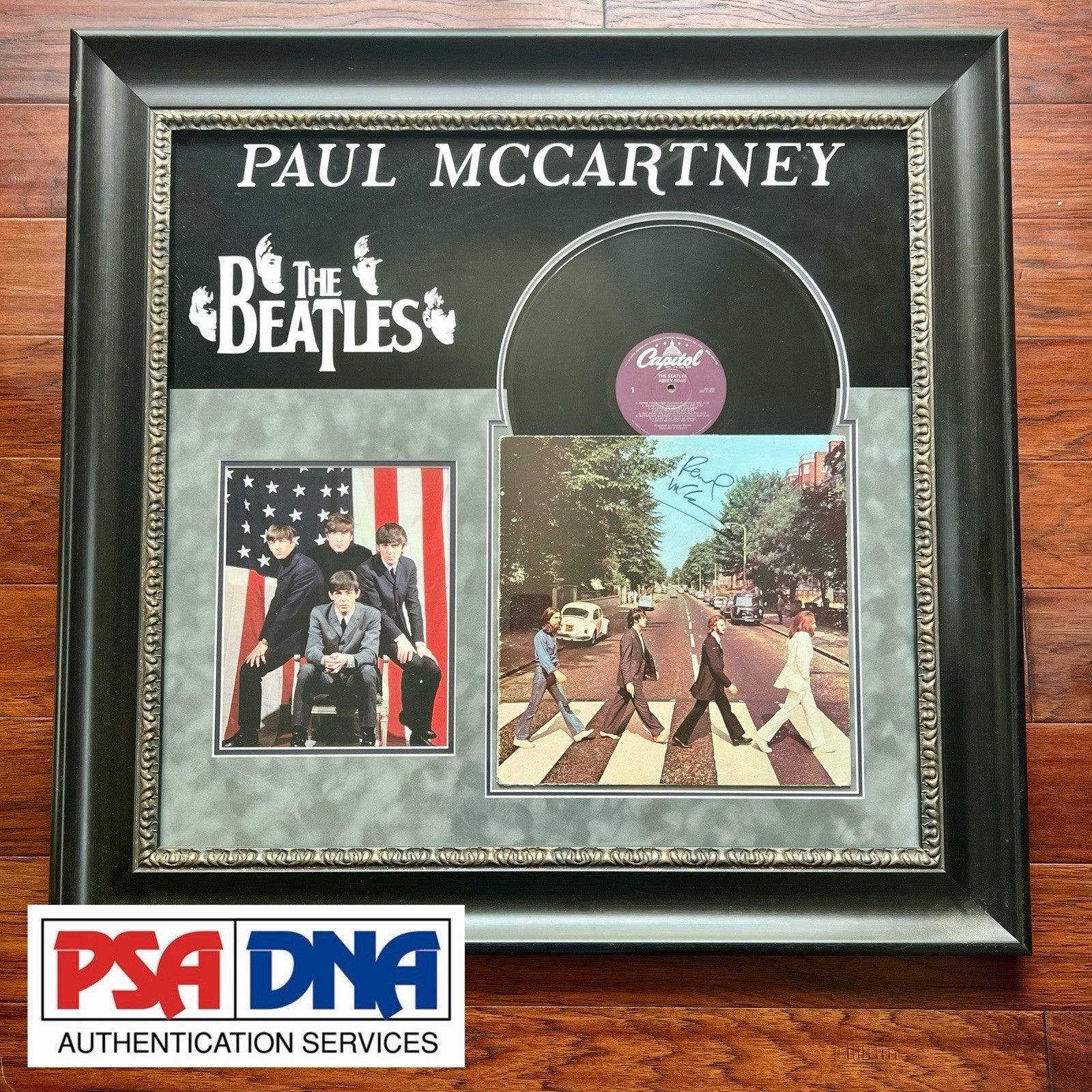 PAUL MCCARTNEY * PSA * ABBEY ROAD Beatles Album * Autograph LP SIGNED Display