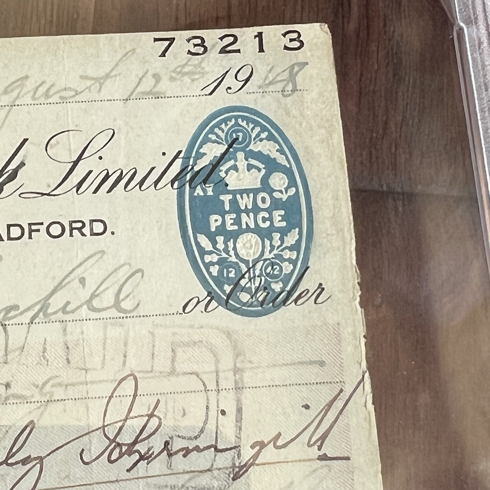 WINSTON S. CHURCHILL * PSA * Autograph BANK CHECK Endorsement Signed * UK PM