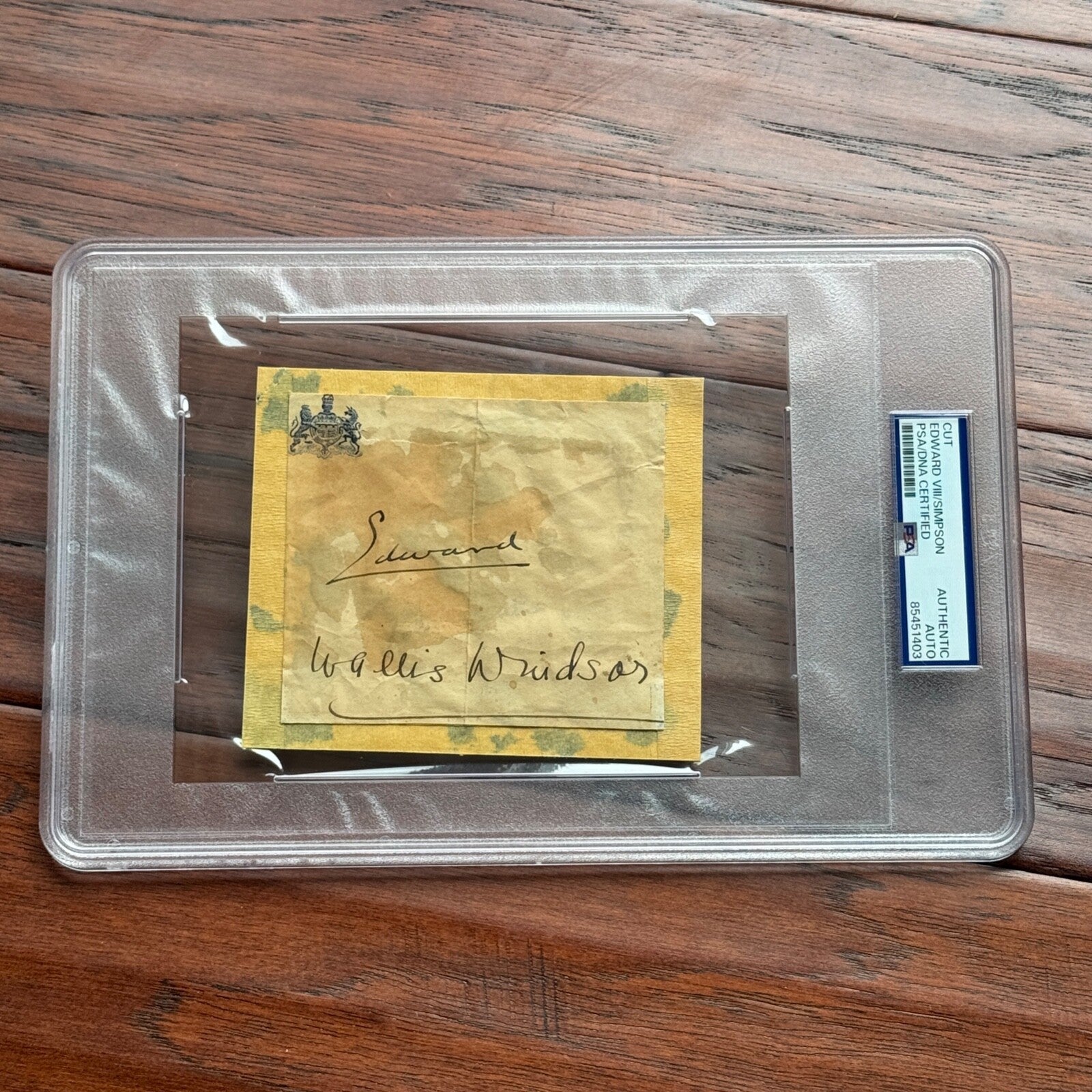 WINDSOR * PSA * Duke & Duchess Autograph BUCKINGHAM PALACE Signed * Edward VIII