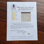 JACK RUBY * BAS * Oswald Shooter Mini HANDWRITTEN NOTEPAD * not Autograph Signed