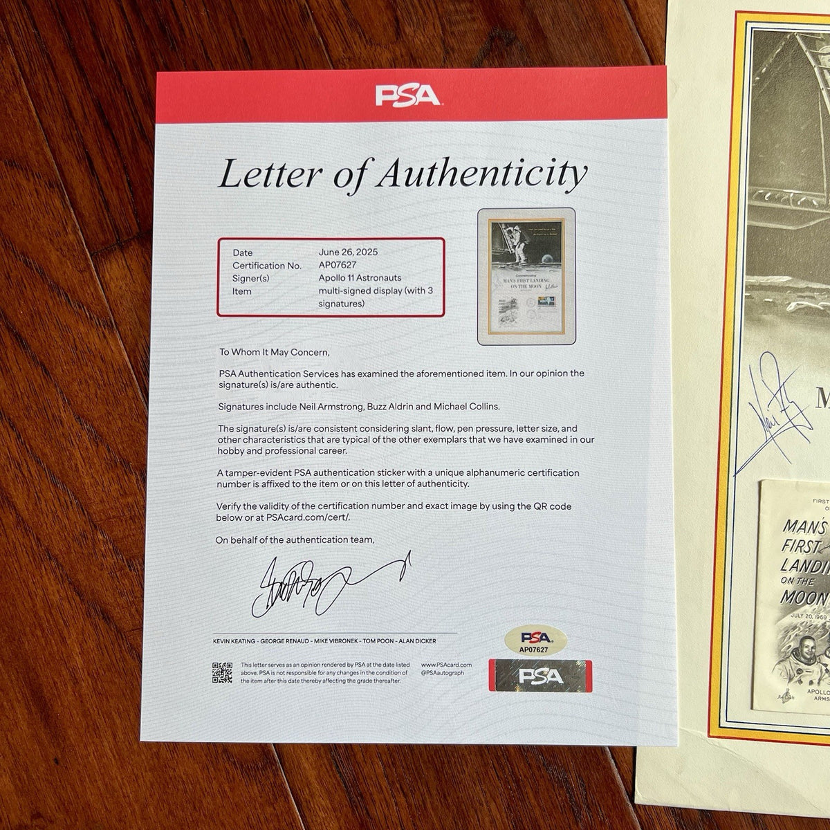 APOLLO 11 * Neil Armstrong Crew Signed ONE SMALL STEP Autograph Presentation FDC