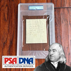 JEREMY BENTHAM * PSA * Scarce Handwritten AUTOGRAPH NOTE Signed Economist
