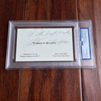 WARREN BUFFETT * PSA  Autograph Berkshire Hathaway BUSINESS CARD Souvenir SIGNED