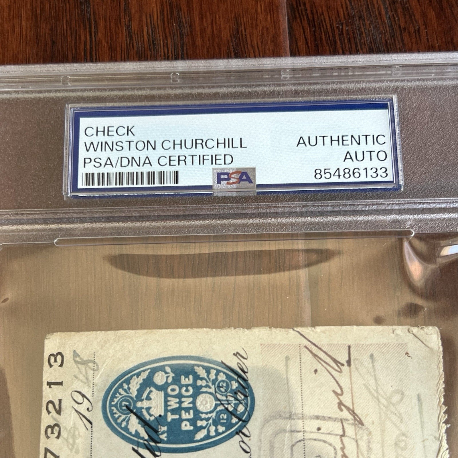 WINSTON S. CHURCHILL * PSA * Autograph BANK CHECK Endorsement Signed * UK PM