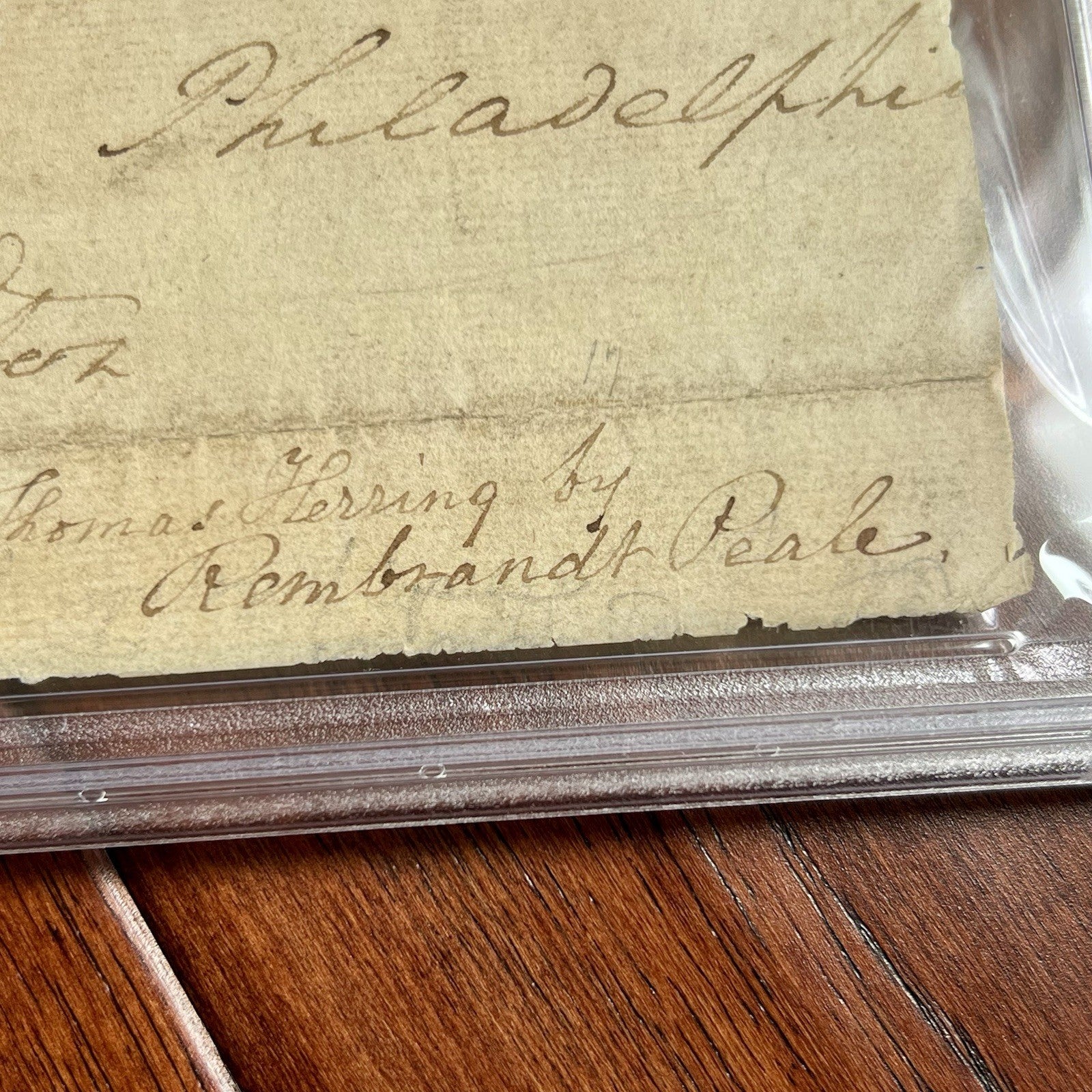 GEORGE WASHINGTON * PSA * Autograph FREE FRANK Signed Plus Rembrandt Peale Sig