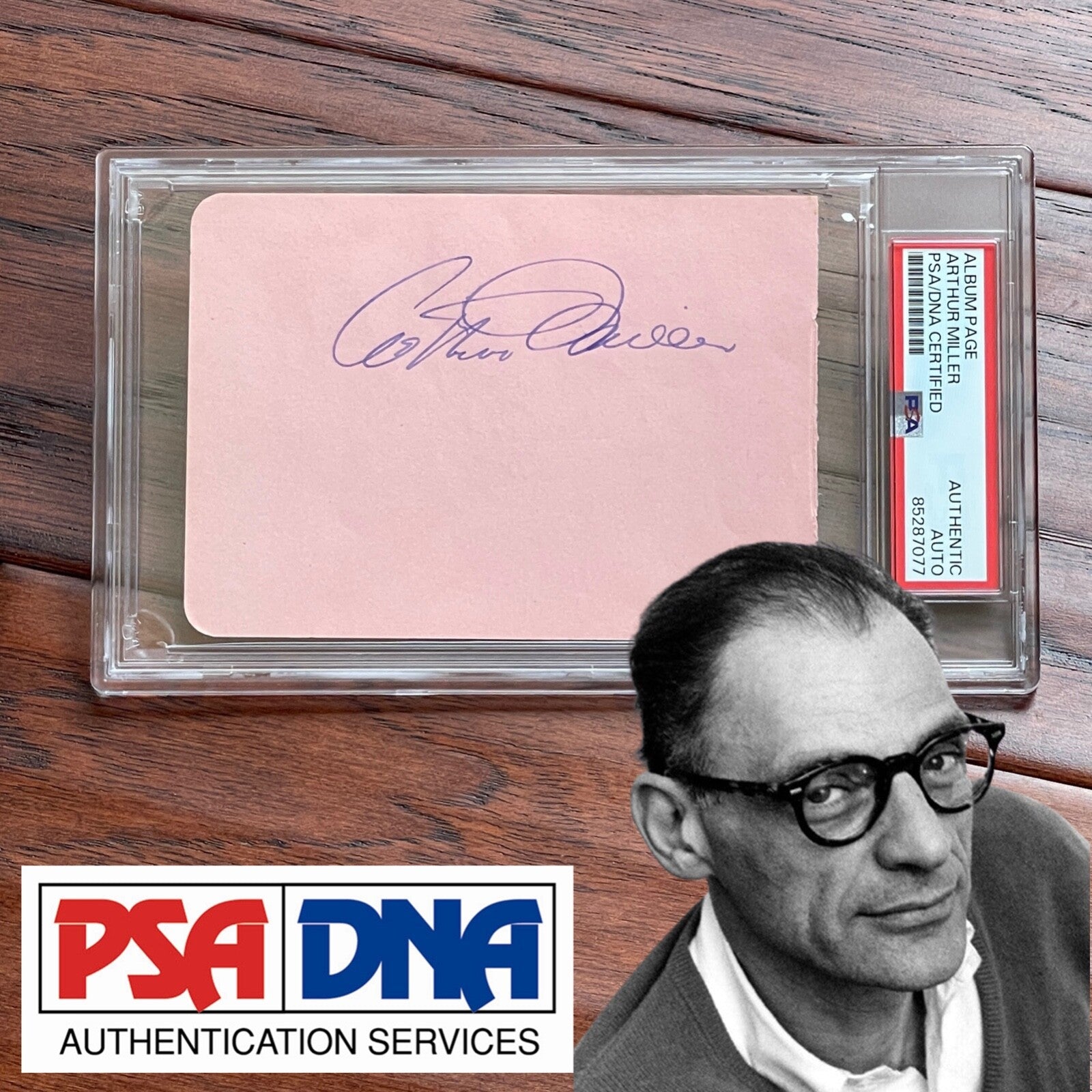 ARTHUR MILLER * PSA/DNA * Autograph Album Page Signed *  CRUCIBLE Playwright