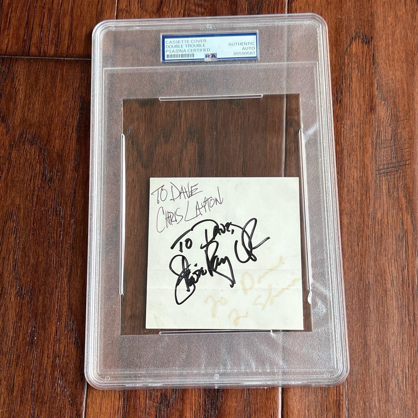 STEVIE RAY VAUGHAN * PSA * Double Trouble BAND Signed CASSETTE Cover Autograph