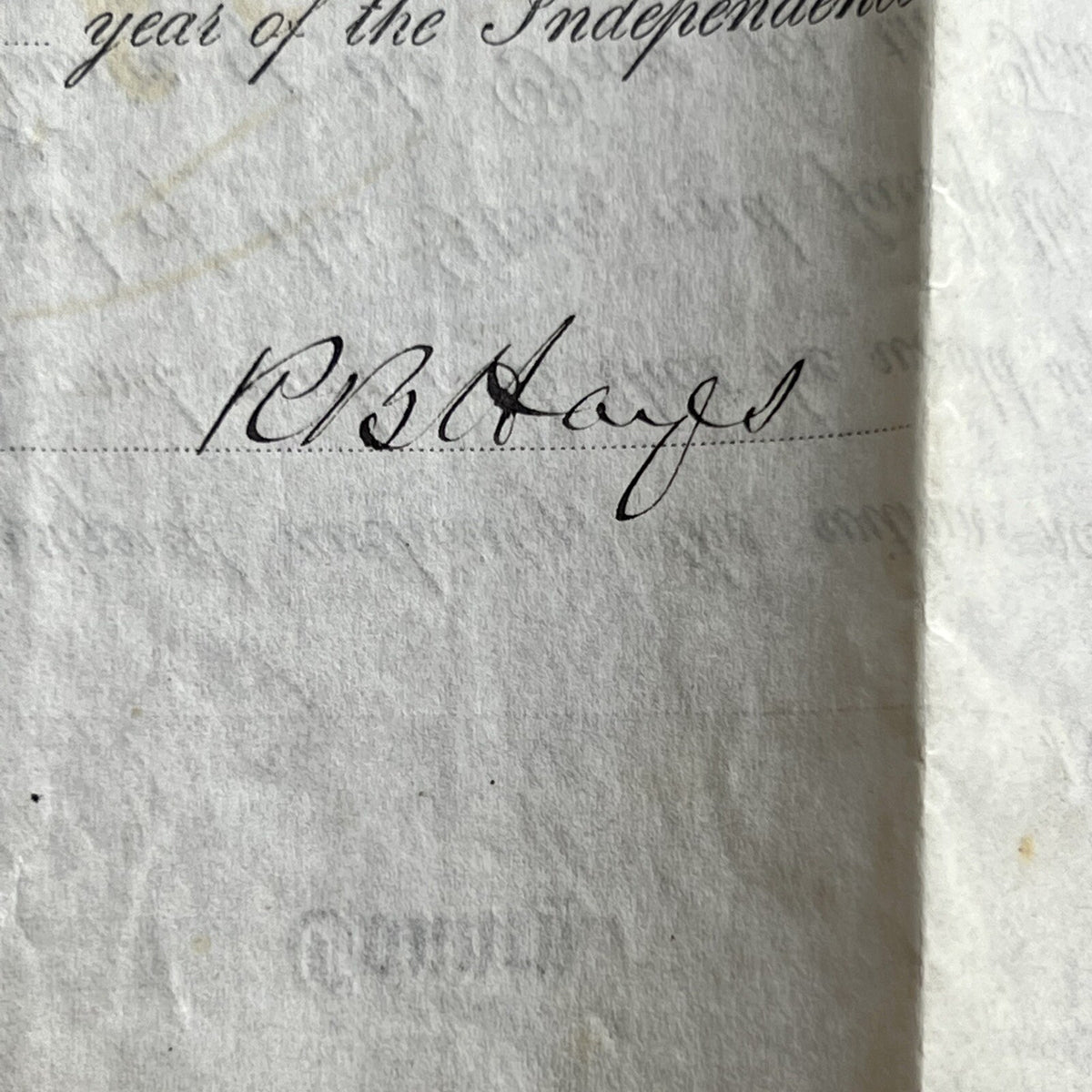 RUTHERFORD B. HAYES * JSA * Autograph State of Ohio Document Signed President