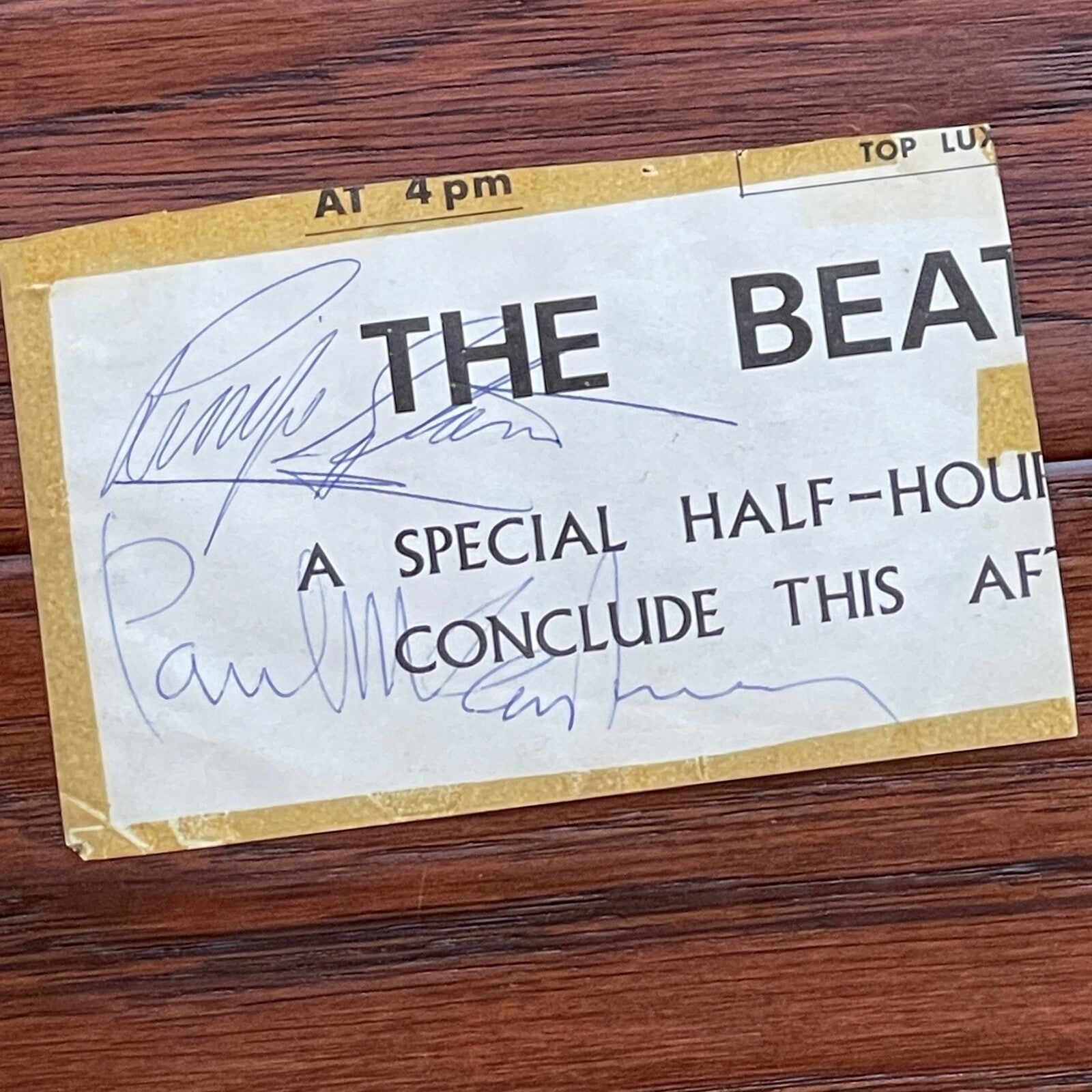 PAUL McCARTNEY + RINGO * JSA * Beatles AUTOGRAPH Cut Signatures SIGNED