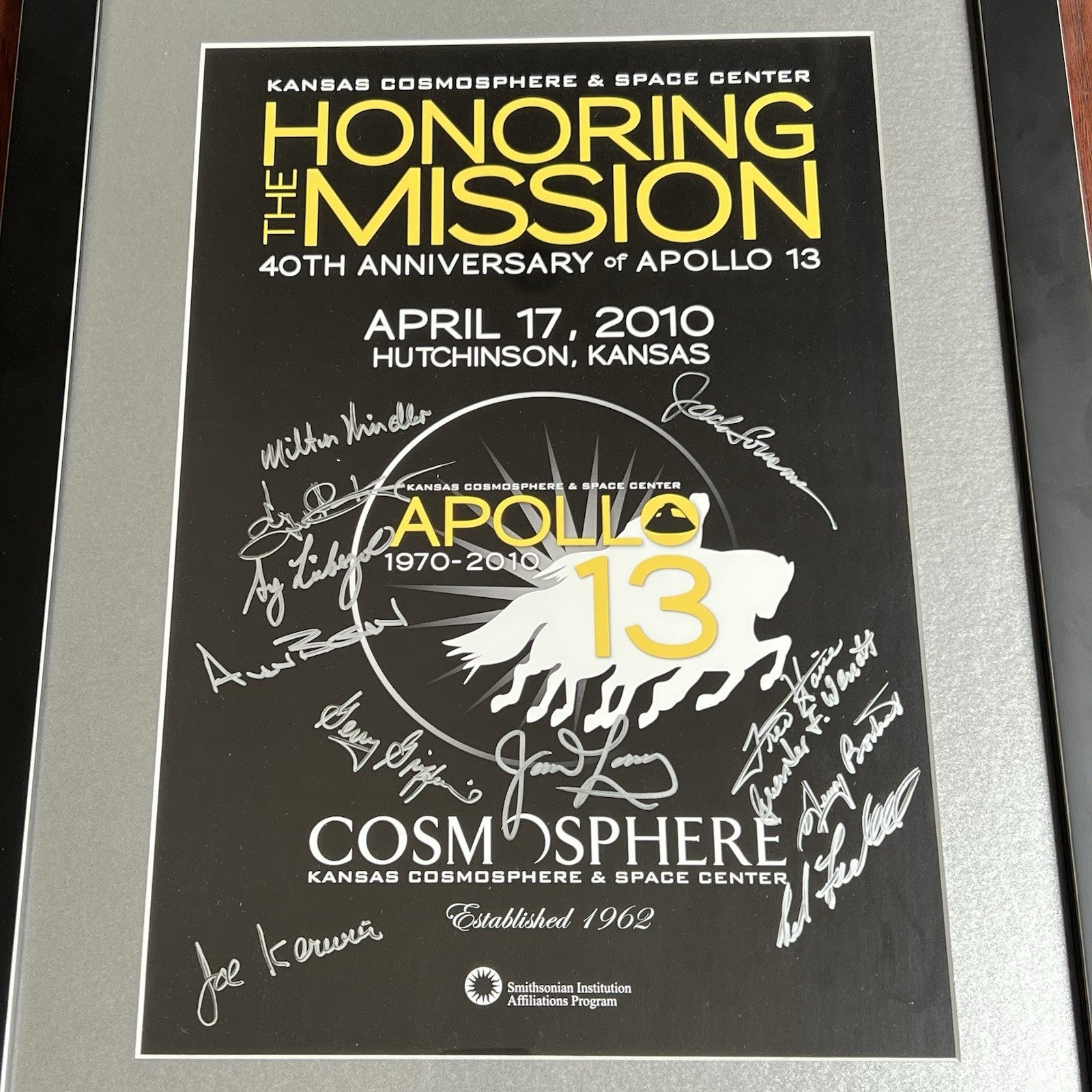 APOLLO 13 * PSA * James Lovell Autograph Signed Alan Bean Poster Kranz Haise