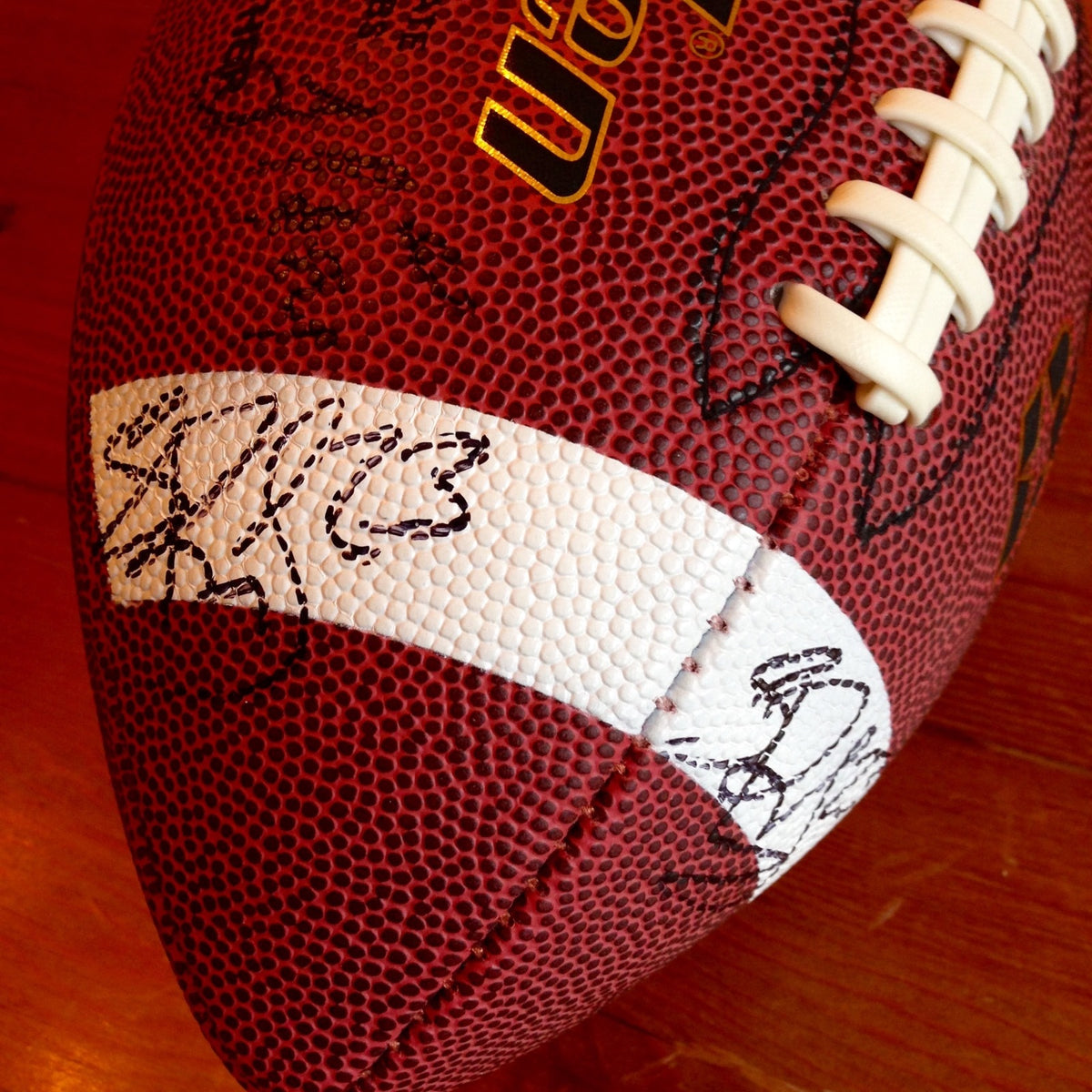 NY Giants * MOORE * DONNELL * JENNINGS 3X Double Signed AUTOGRAPH FOOTBALL Proof