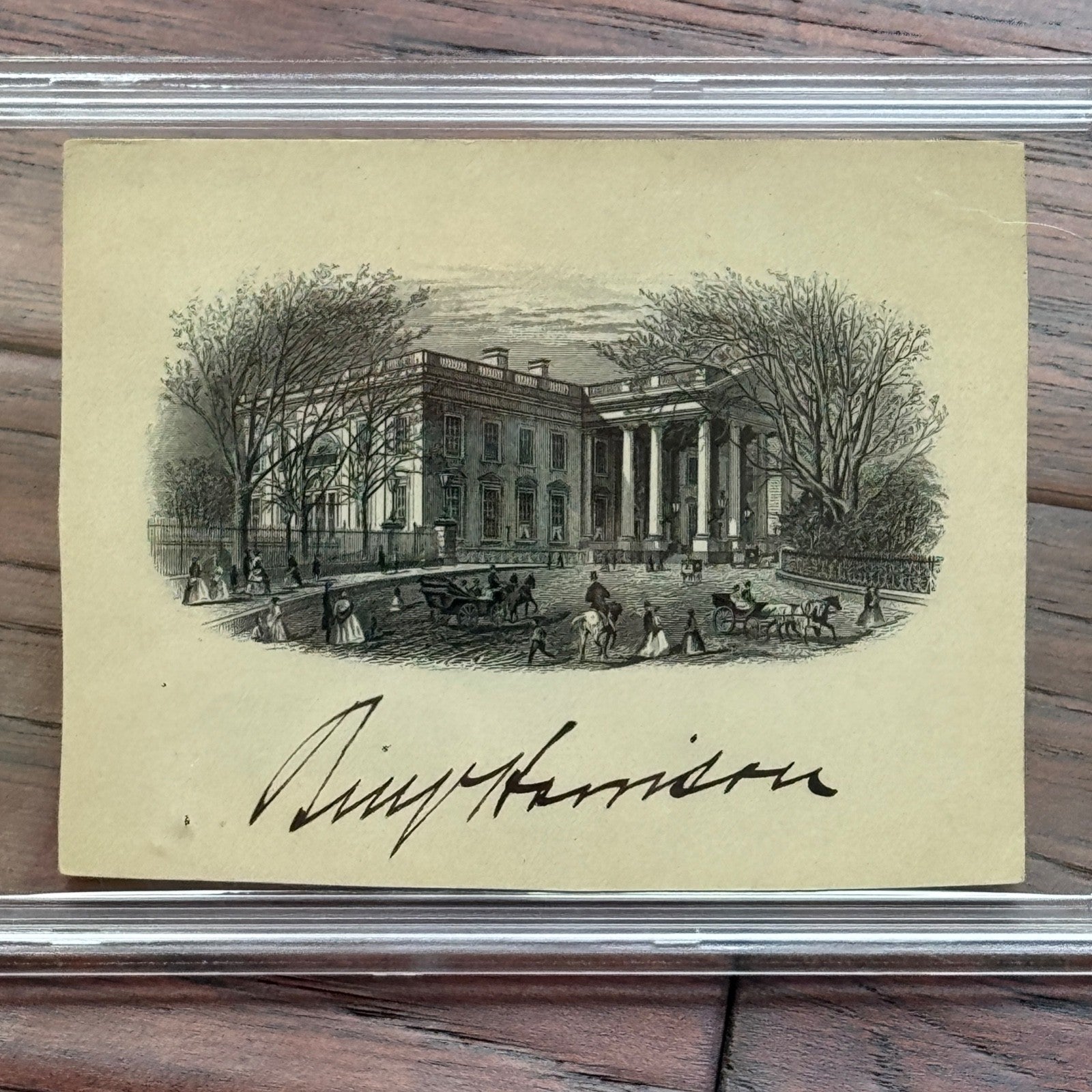 BENJAMIN HARRISON * PSA * Autograph WHITE HOUSE Engraving SIGNED