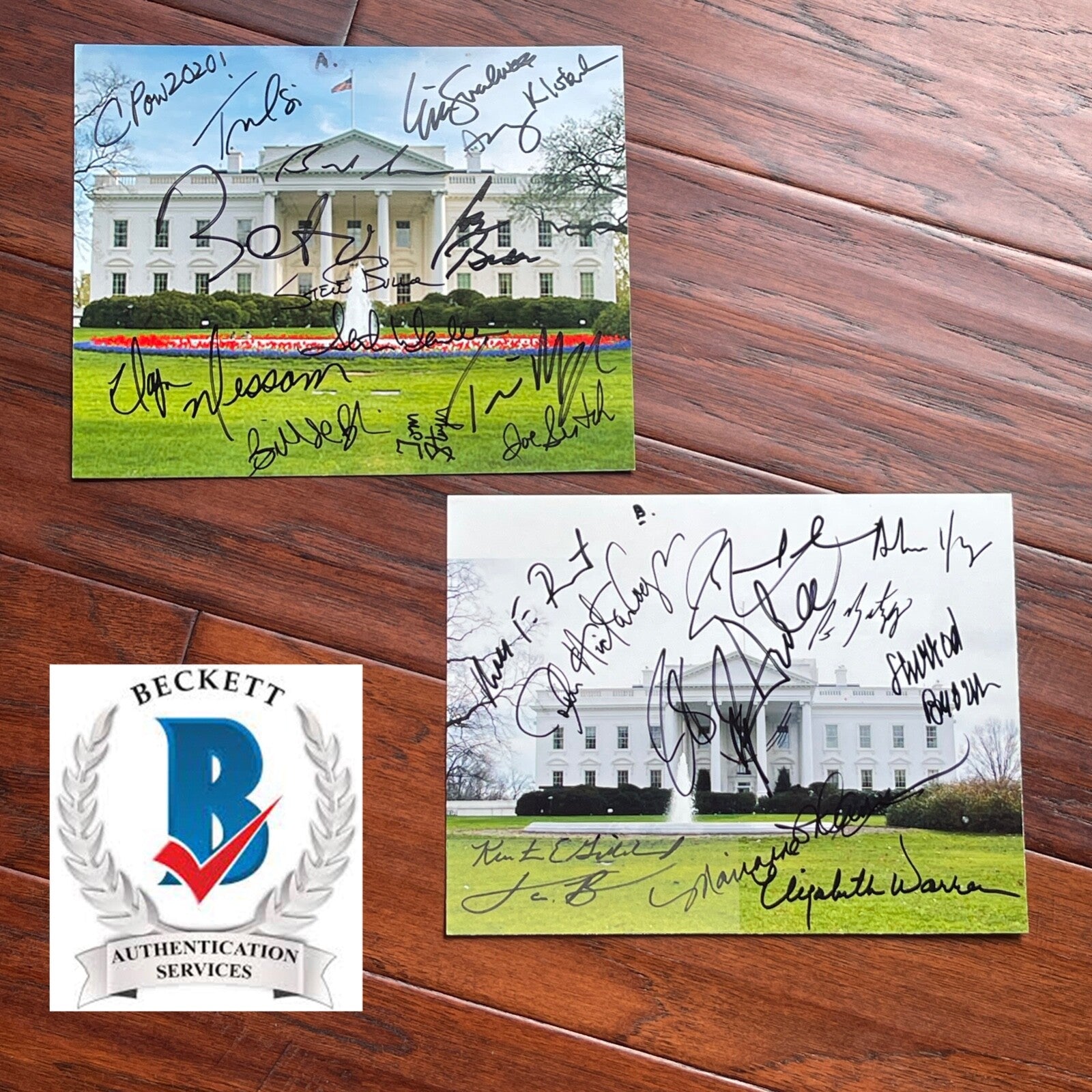 JOE BIDEN & KAMALA HARRIS * BAS * Autograph WHITE HOUSE Photo Signed * Buttigieg