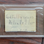 HELEN KELLER * PSA * Autograph Card Signed * 1934