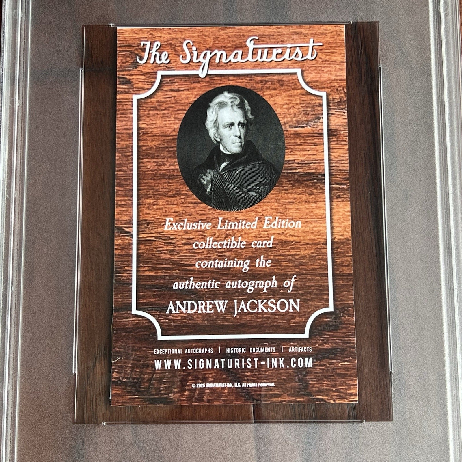 ANDREW JACKSON * PSA * Autograph CUT Signature CUSTOM CARD Signed as POTUS