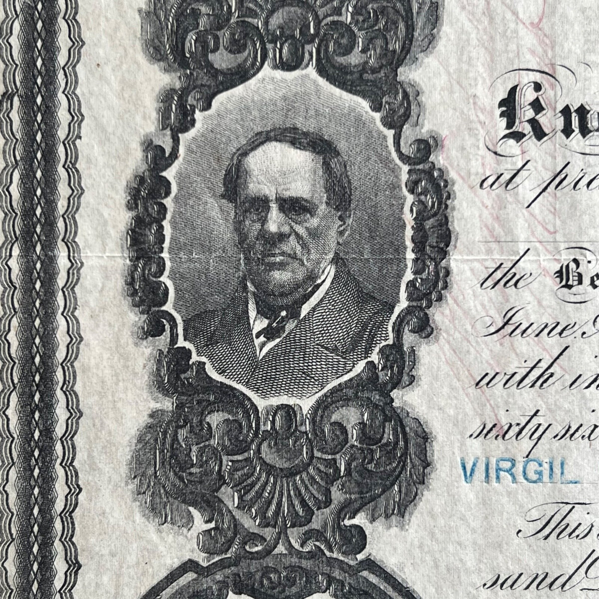 ANTONIO LOPEZ DE SANTA ANNA * PSA/DNA * Autograph Bond Certificate Signed Alamo